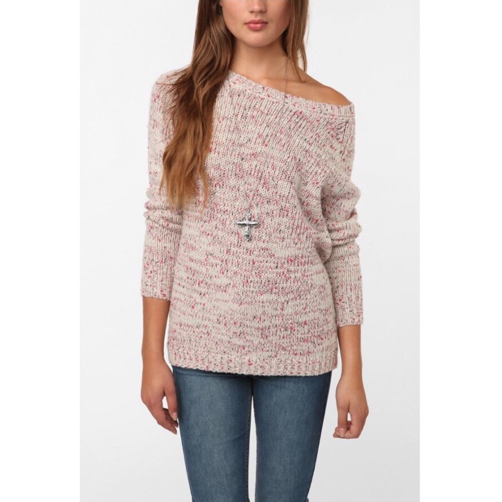 Sparkle & Fade pop neon slouch pullover sweater